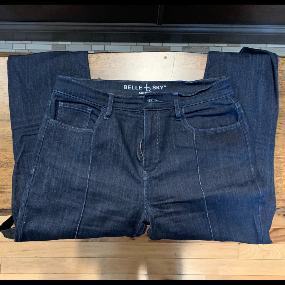 Belle Sky skinny jeans, size 12, flattering, pre-owned, good condition